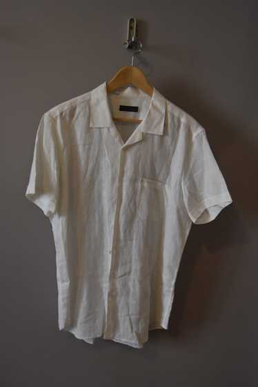 Thom Sweeney Thom Sweeney white linen camp collar 