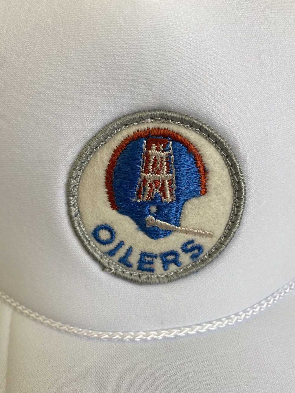 Houston Oilers 90s Vintage Patch Logo Trucker Hat - image 3