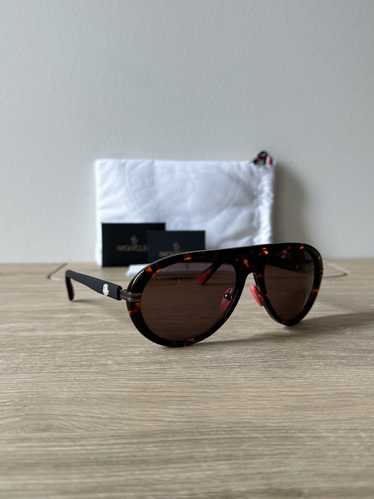 Moncler Navigaze Aviator Sunglasses Tortoise