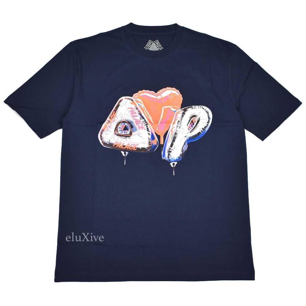 PALACE Inflator Balloon Logo T-Shirt Navy Blue FW… - image 1