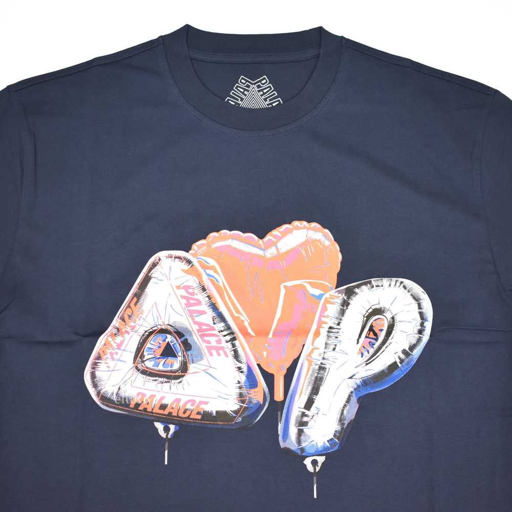 PALACE Inflator Balloon Logo T-Shirt Navy Blue FW… - image 2