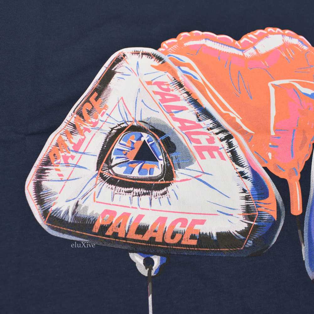 PALACE Inflator Balloon Logo T-Shirt Navy Blue FW… - image 3