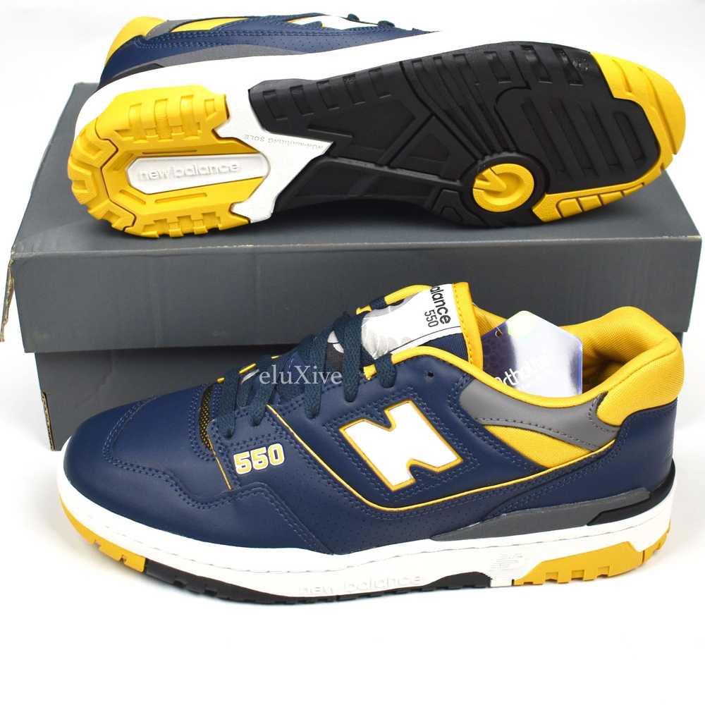 New Balance 550 Basketball Sneakers (Navy/Yellow)… - image 2