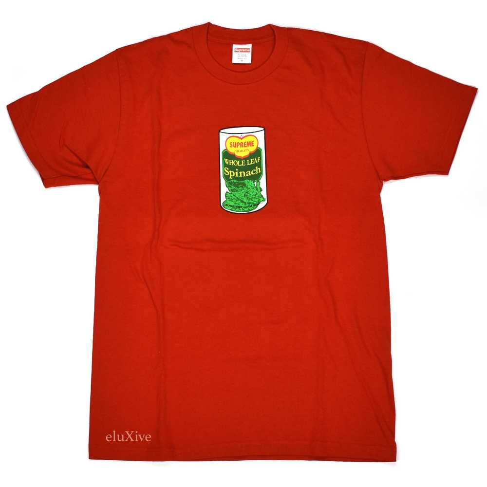 Supreme SS15 Spinach Logo T-Shirt Red DS - image 1