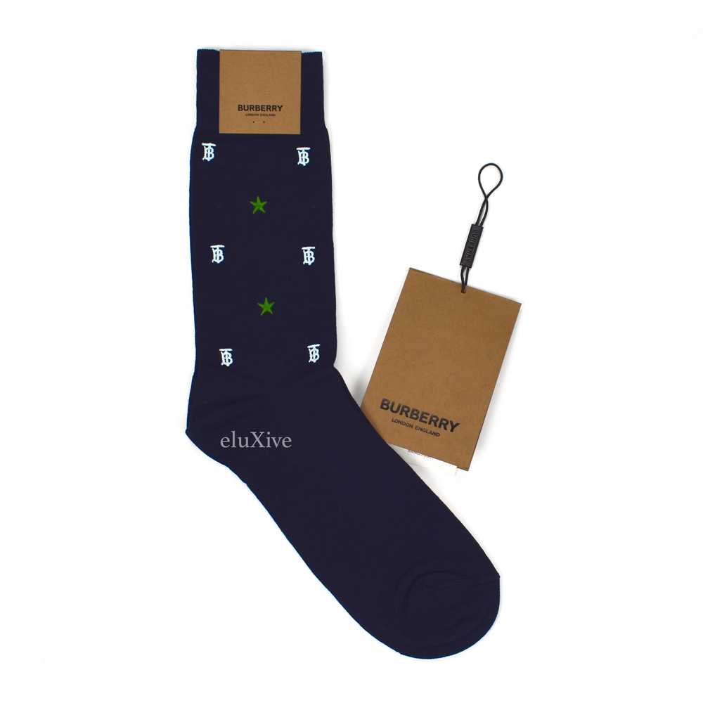 Burberry TB Monogram Logo Star Embroidered Socks … - image 1