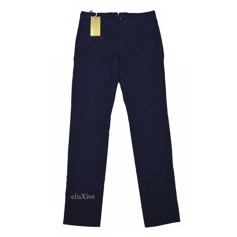 Incotex Navy Blue Washed Twill Pants NWT - image 1