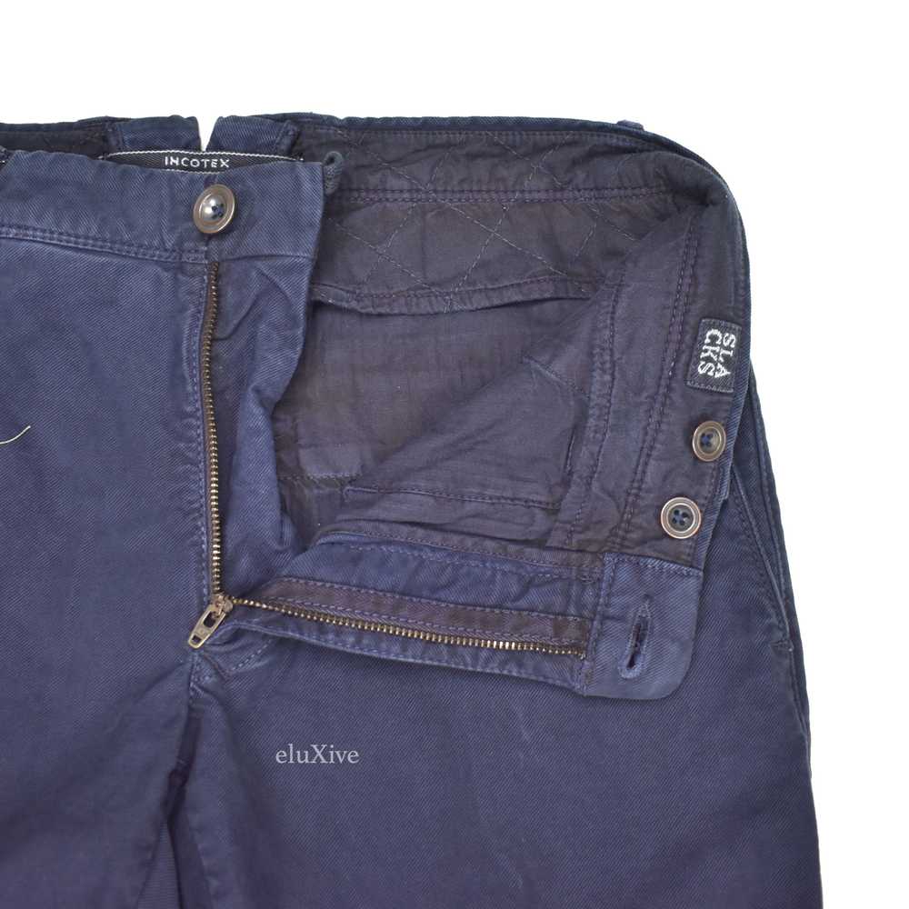 Incotex Navy Blue Washed Twill Pants NWT - image 4