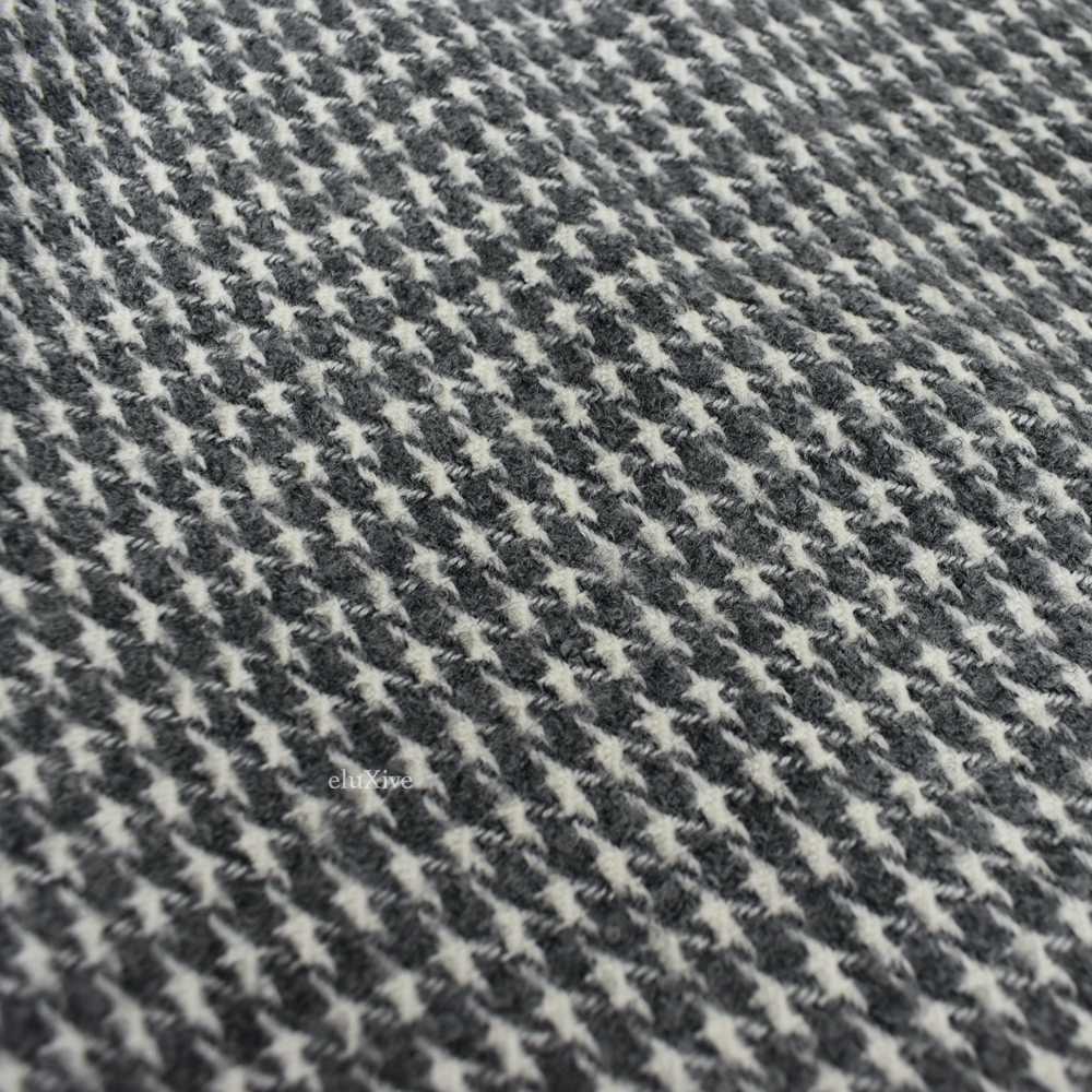 Z Zegna Gray White Houndstooth Wool Stirrup Pants… - image 6