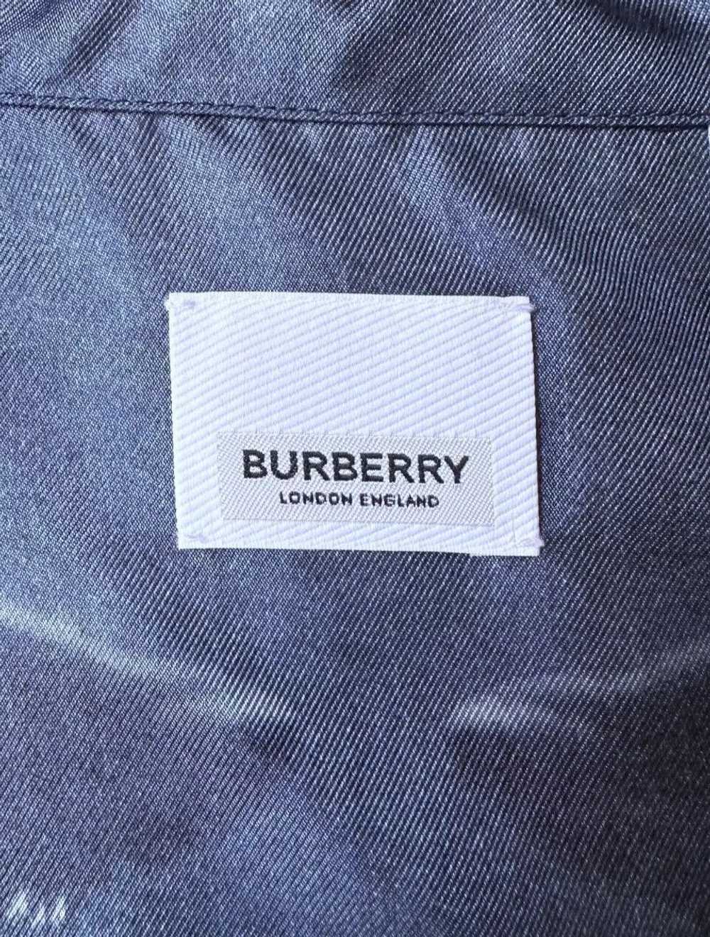 Burberry Shark Print 100% Silk Camp Collar Shirt - image 3