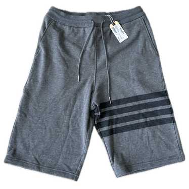 Thom Browne Gray Stripe Long Sweatshorts - image 1