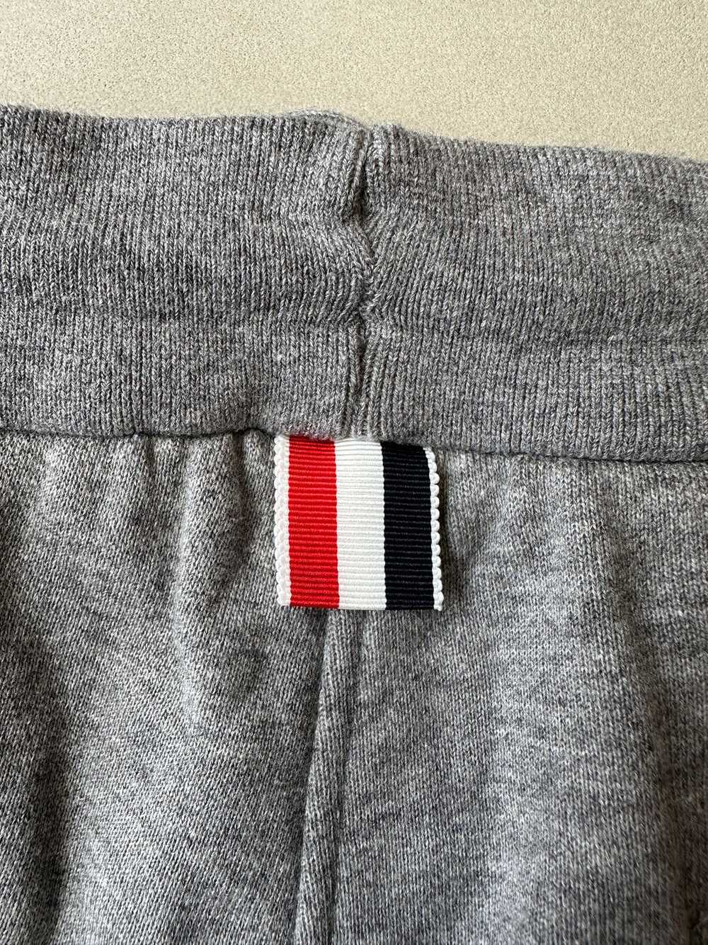 Thom Browne Gray Stripe Long Sweatshorts - image 5