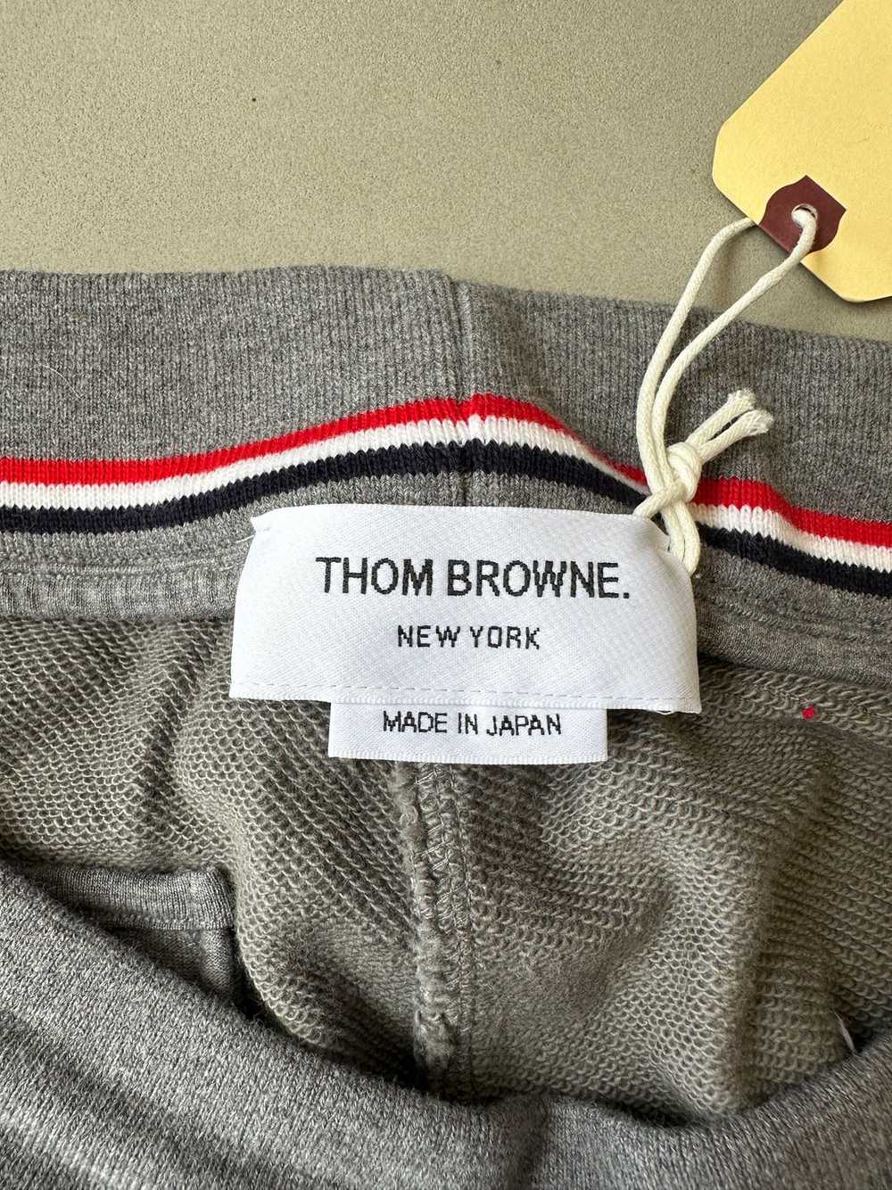 Thom Browne Gray Stripe Long Sweatshorts - image 6