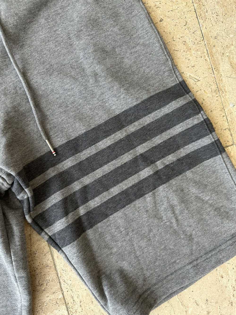 Thom Browne Gray Stripe Long Sweatshorts - image 7