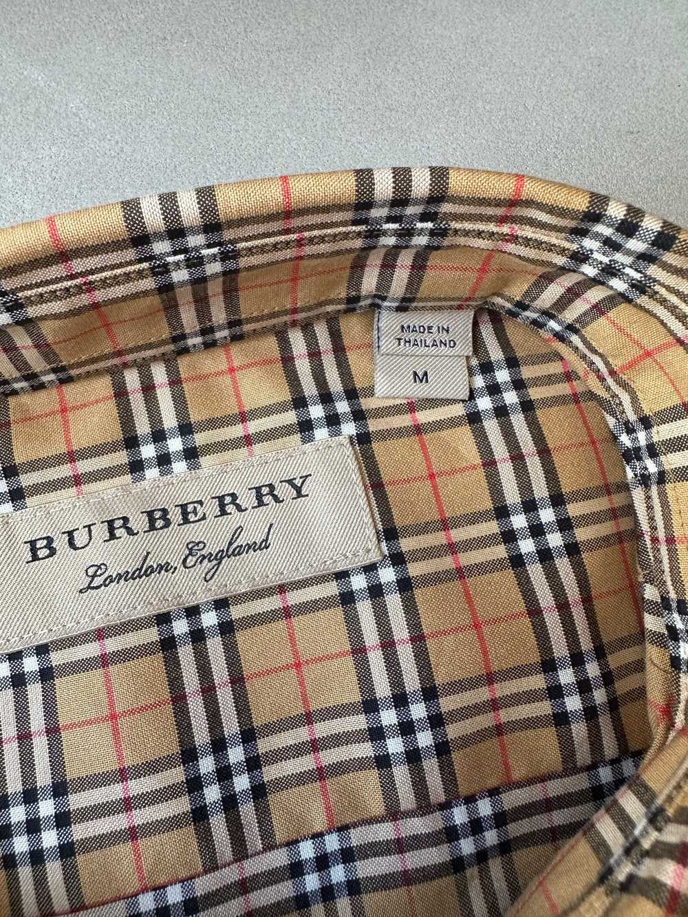 Burberry Beige Archive Check Button Down Shirt - image 10