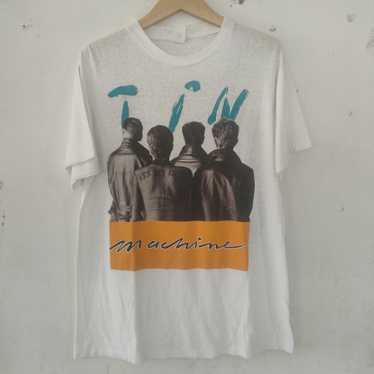 Vintage 80s 1989 TIN MACHINE debut album tour singles british-american hard rock supergroup david bowie punk britpop fashion grunge promo t-shirts