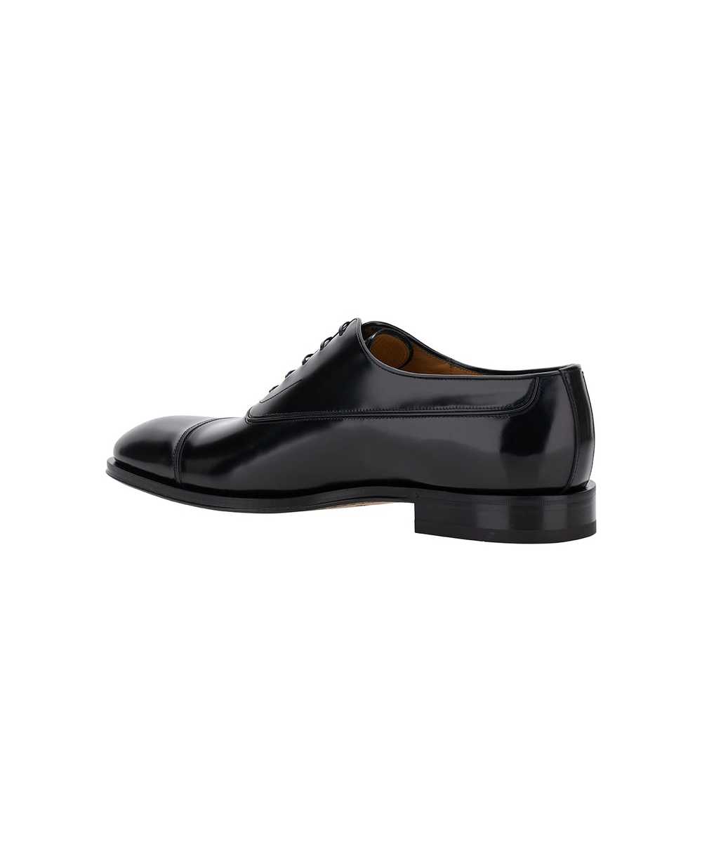 FERRAGAMO Black Oxford Lace-up With Toe Cap Detai… - image 3