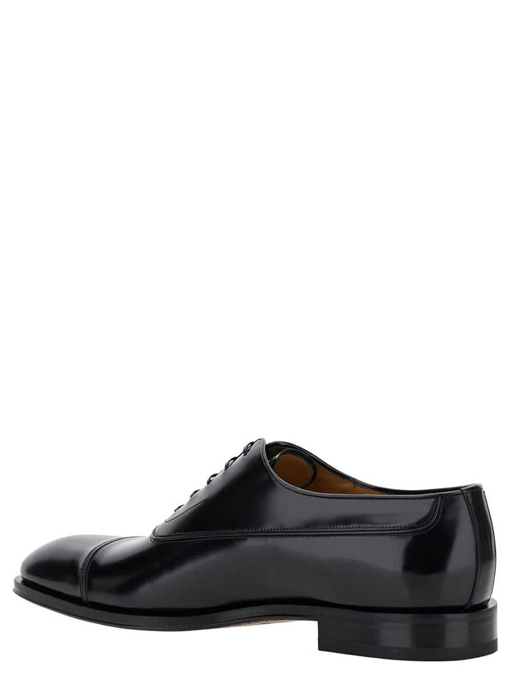 FERRAGAMO BLACK OXFORD LACE-UP WITH TOE CAP DETAI… - image 3