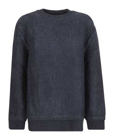 Maison Margiela Rear Logo Rib Trim Woven Sweater