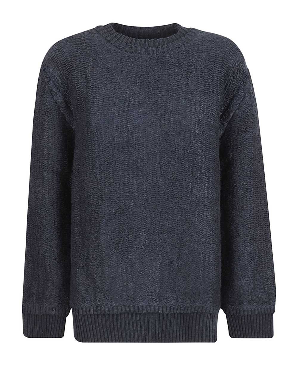 Maison Margiela Rear Logo Rib Trim Woven Sweater - image 1