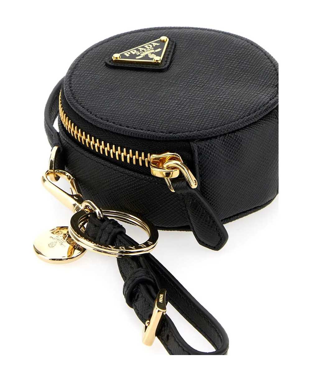 Prada Black Leather Key Chain - image 3