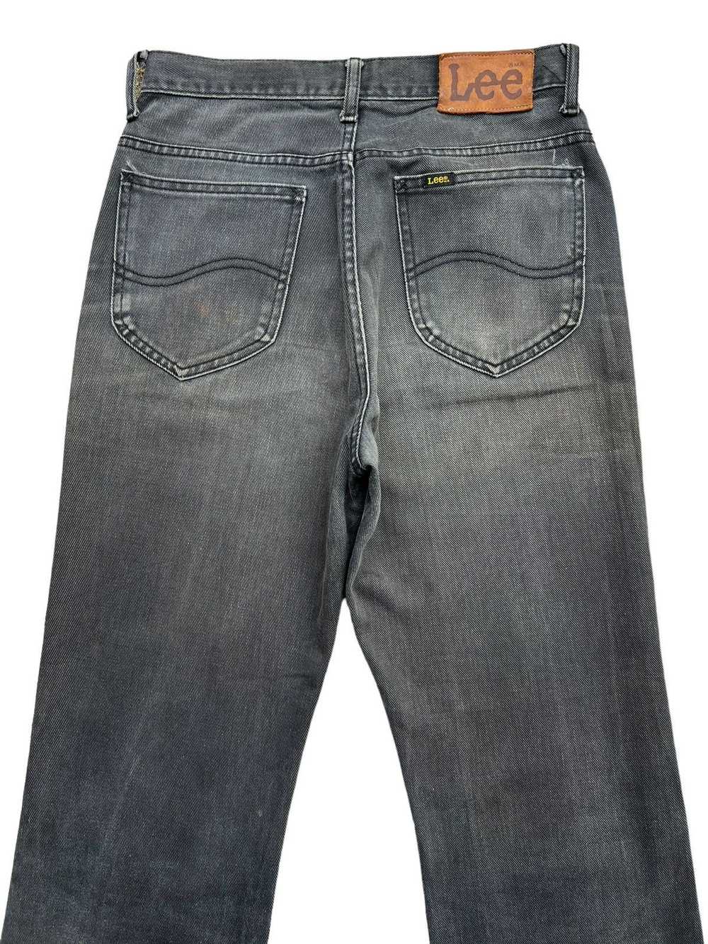 Retro Lee Rider Japan Black Flare Denim Jeans 29x… - image 5