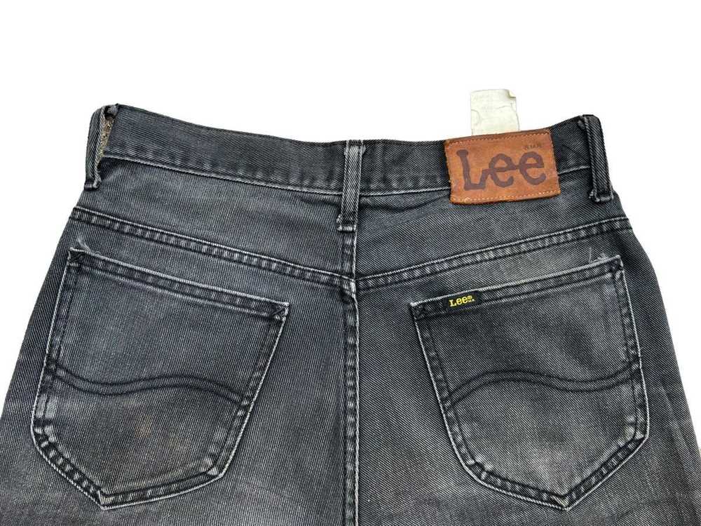 Retro Lee Rider Japan Black Flare Denim Jeans 29x… - image 7