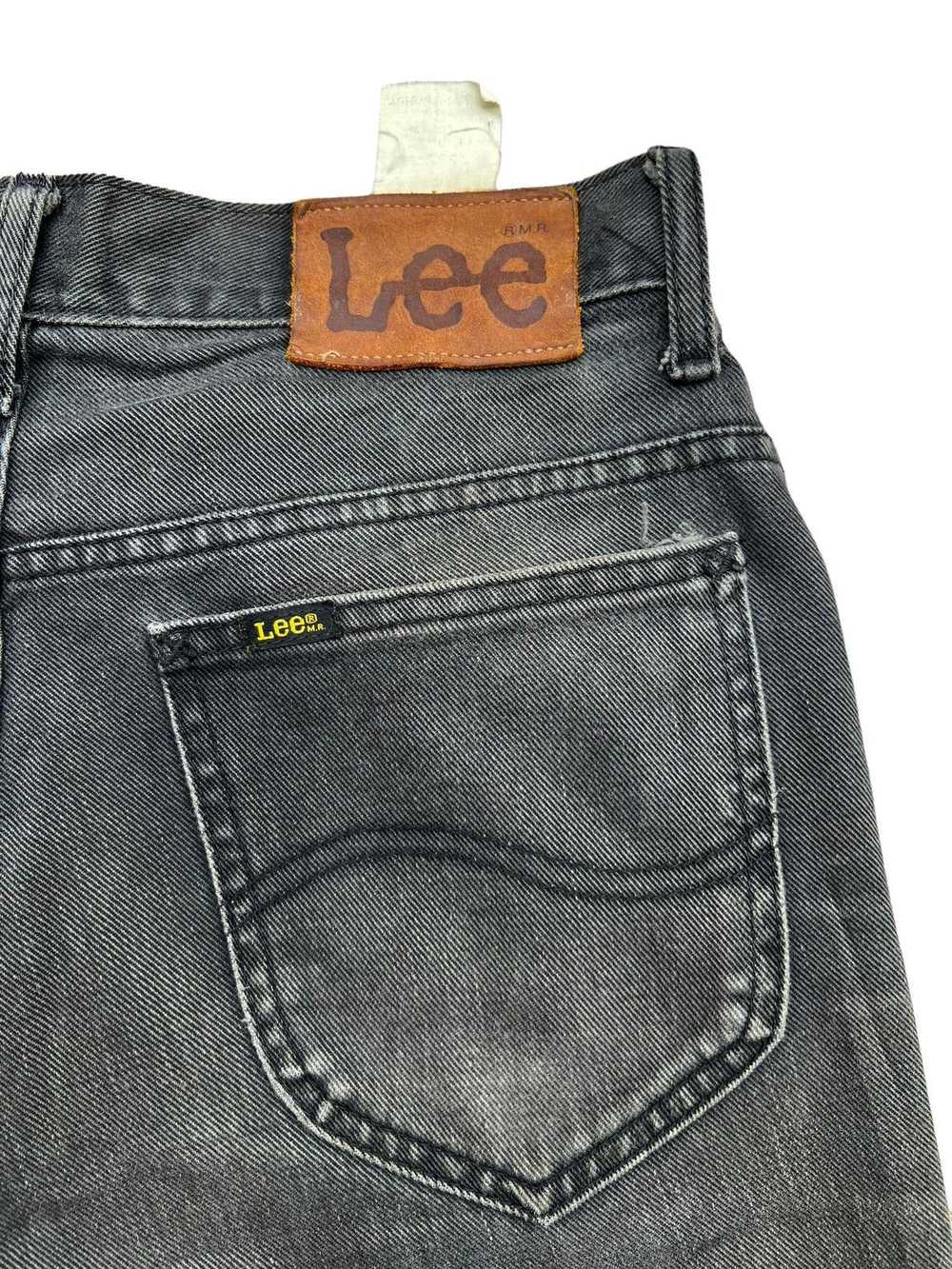 Retro Lee Rider Japan Black Flare Denim Jeans 29x… - image 8