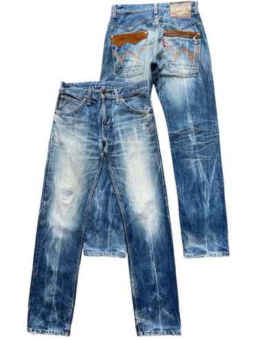 Vintage Edwin Japan Faded Distressed Denim Jeans … - image 1