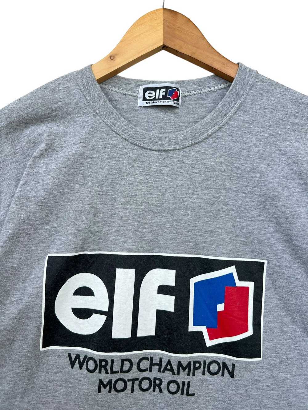 Vintage 90s ELF Racing World Champion Motor Oil T… - image 3