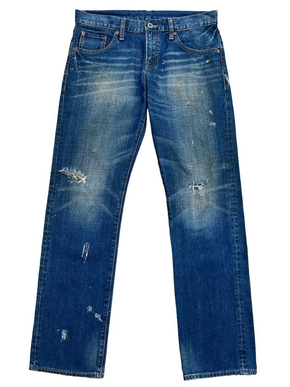 Uniqlo Uj Jun Takahashi LowRise Distressed Denim … - image 2