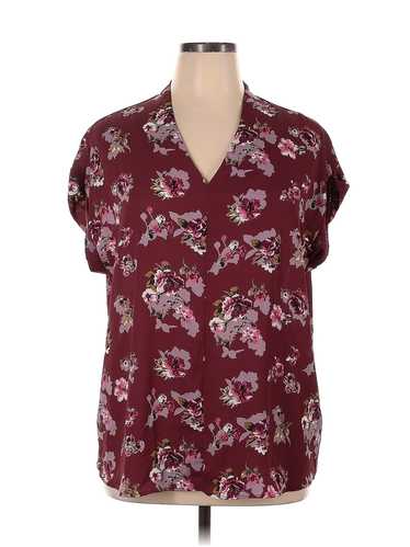 Pleione Women Red Short Sleeve Blouse XL