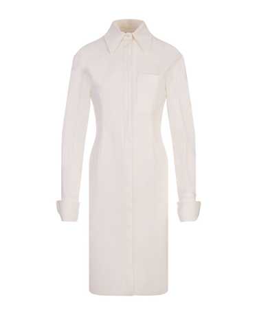 Sportmax White Felino Shirt Dress