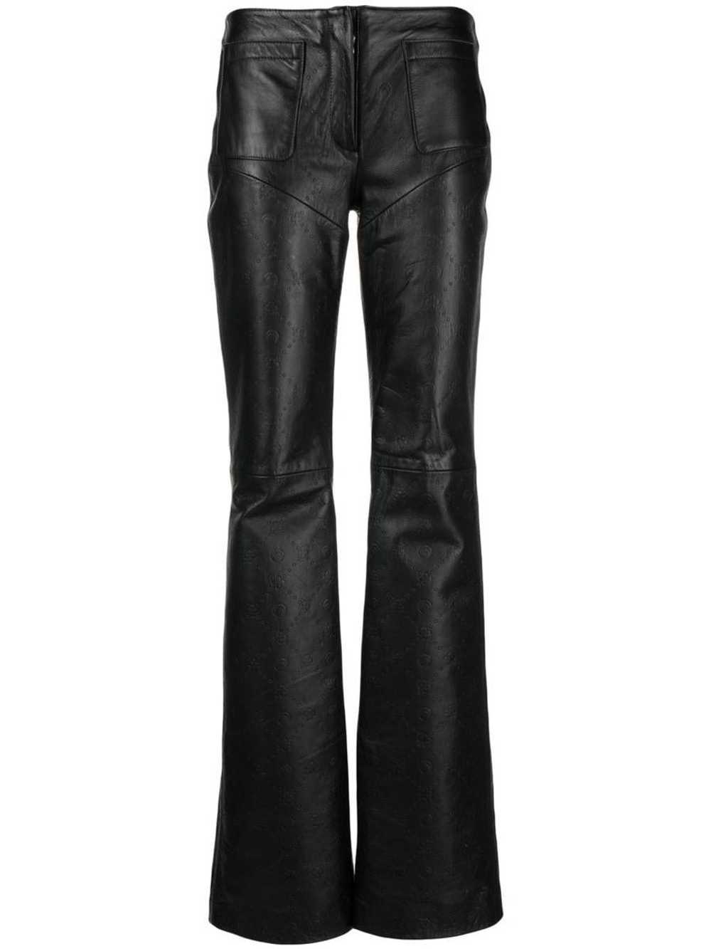 MARINE SERRE WIDE LEG LEATHER TROUSERS - image 1