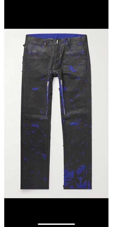 GIVENCHY Slim-Fit Zip-Detailed Distressed Jeans