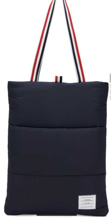 Thom Browne Quilted padded nylon taffeta tote in n