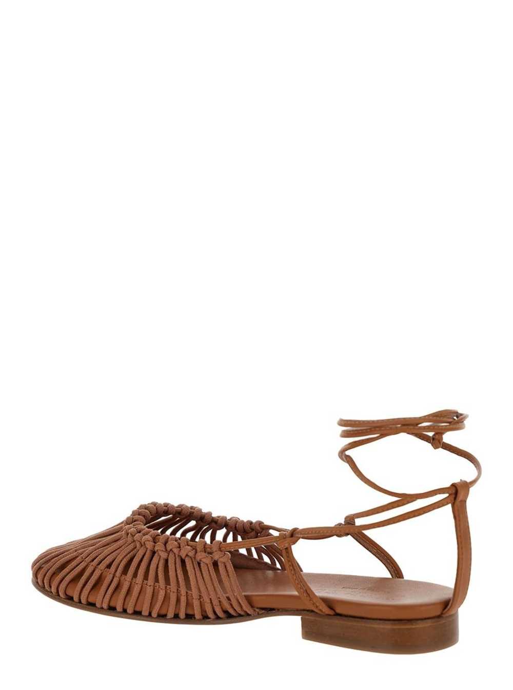 HEREU 'MANTERA' BROWN BALLERINAS WITH ANKLE STRIN… - image 3