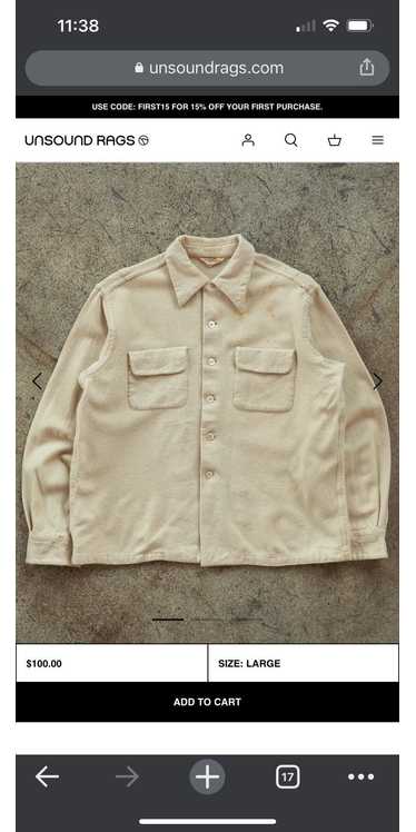 Unsound Rags × Vintage Cream Wool Button-Up - image 1