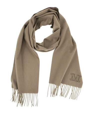 Logo Embroidered Fringed Scarf Max Mara