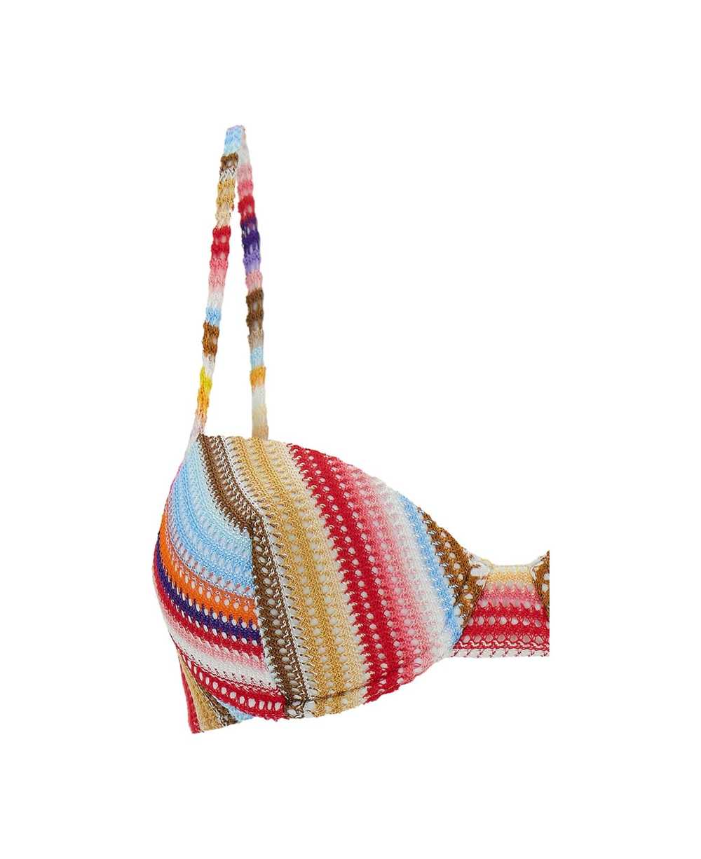 Missoni Multicolor Bikini With Stripe Motif In Vi… - image 3