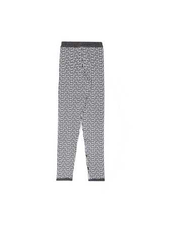 Balmain Monogram Pattern Back Zip Leggings