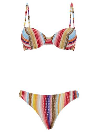 MISSONI MULTICOLOR BIKINI WITH STRIPE MOTIF IN VIS