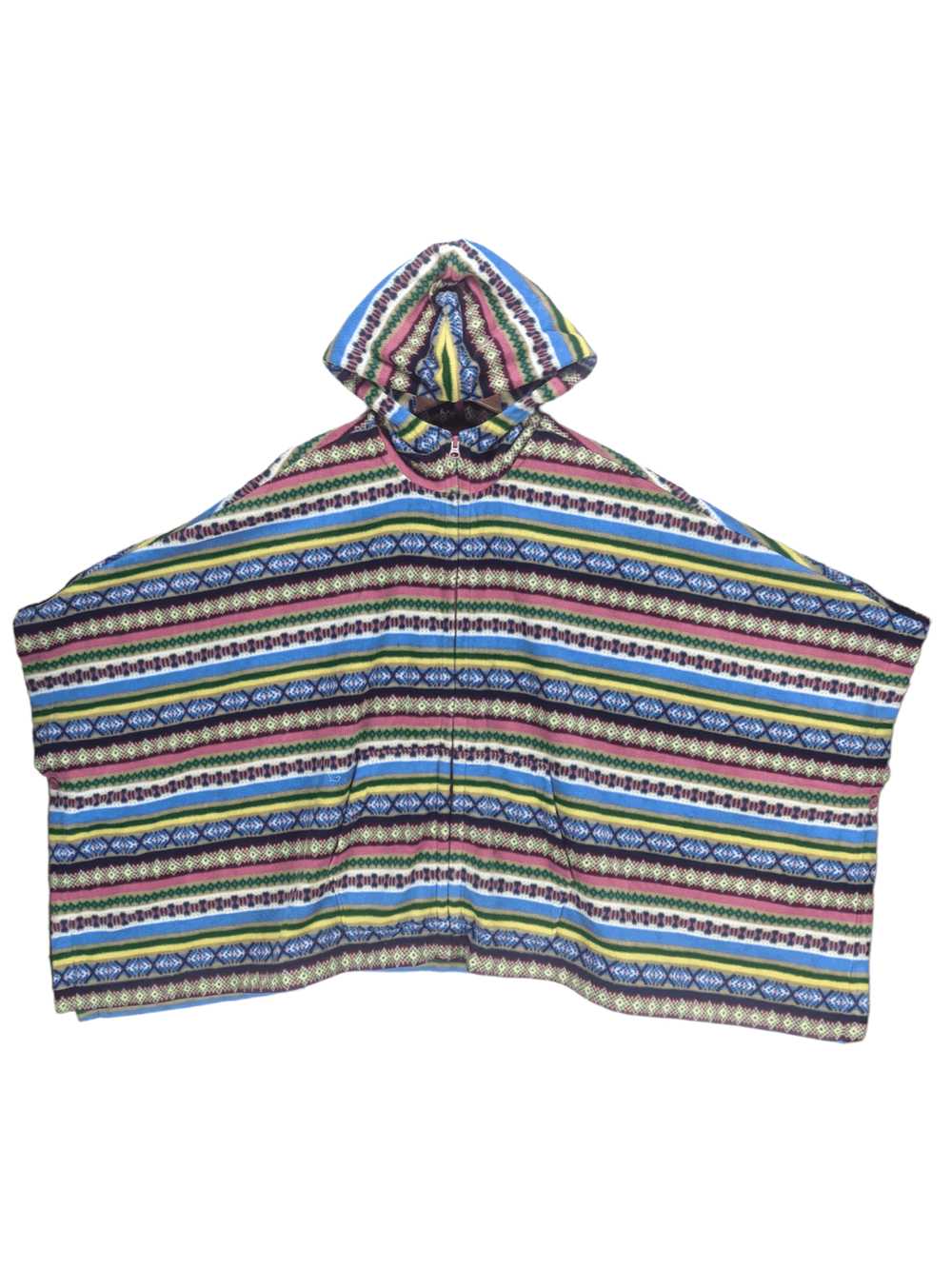 Steals🔥Uniqlo Poncho Hooded Navajo Patterned - image 5