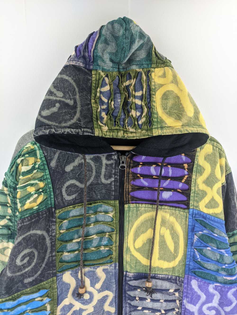 Steals🔥Vintage Jacket Patchwork Distressed Multi… - image 8