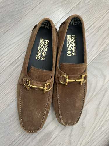 Salvatore Ferragamo Brown Parigi Driver Loafers