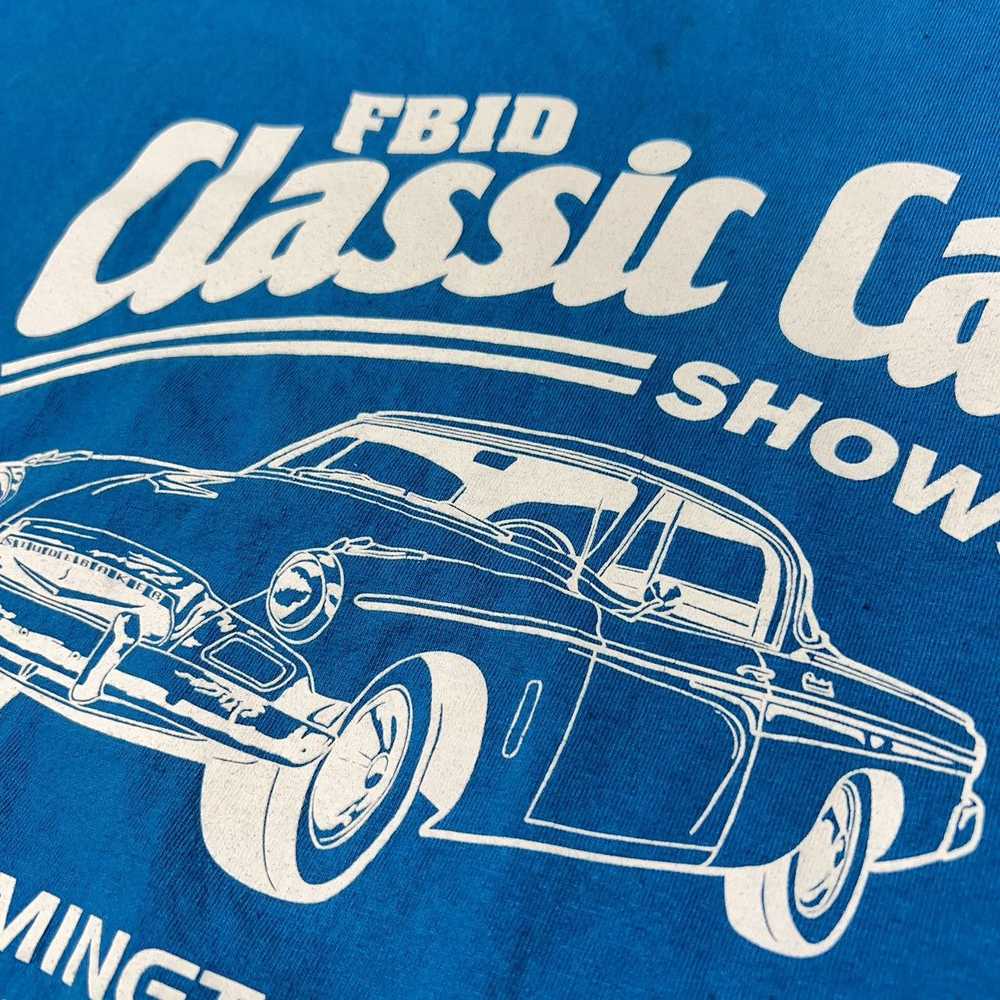 Gildan × Streetwear × Vintage Car Tee Shirt Blue … - image 5