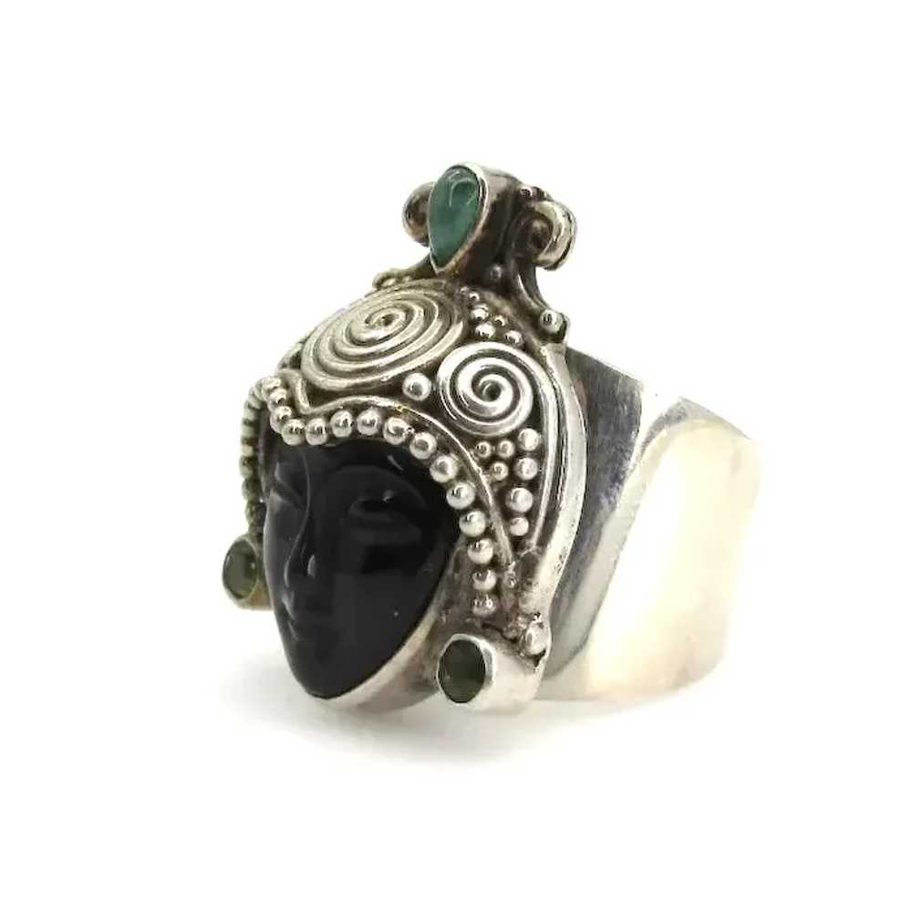 Sajen Sterling Silver Godess Ring - Size 8 - image 3