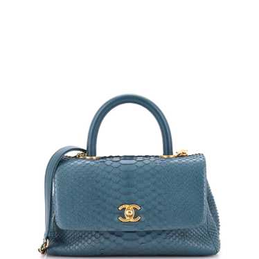 CHANEL Coco Top Handle Bag Python Mini - image 1