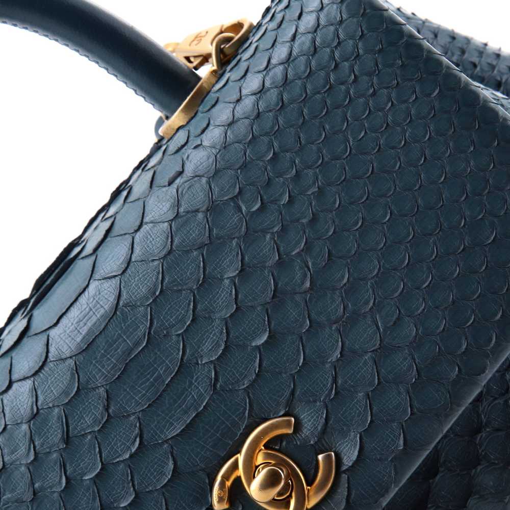 CHANEL Coco Top Handle Bag Python Mini - image 6