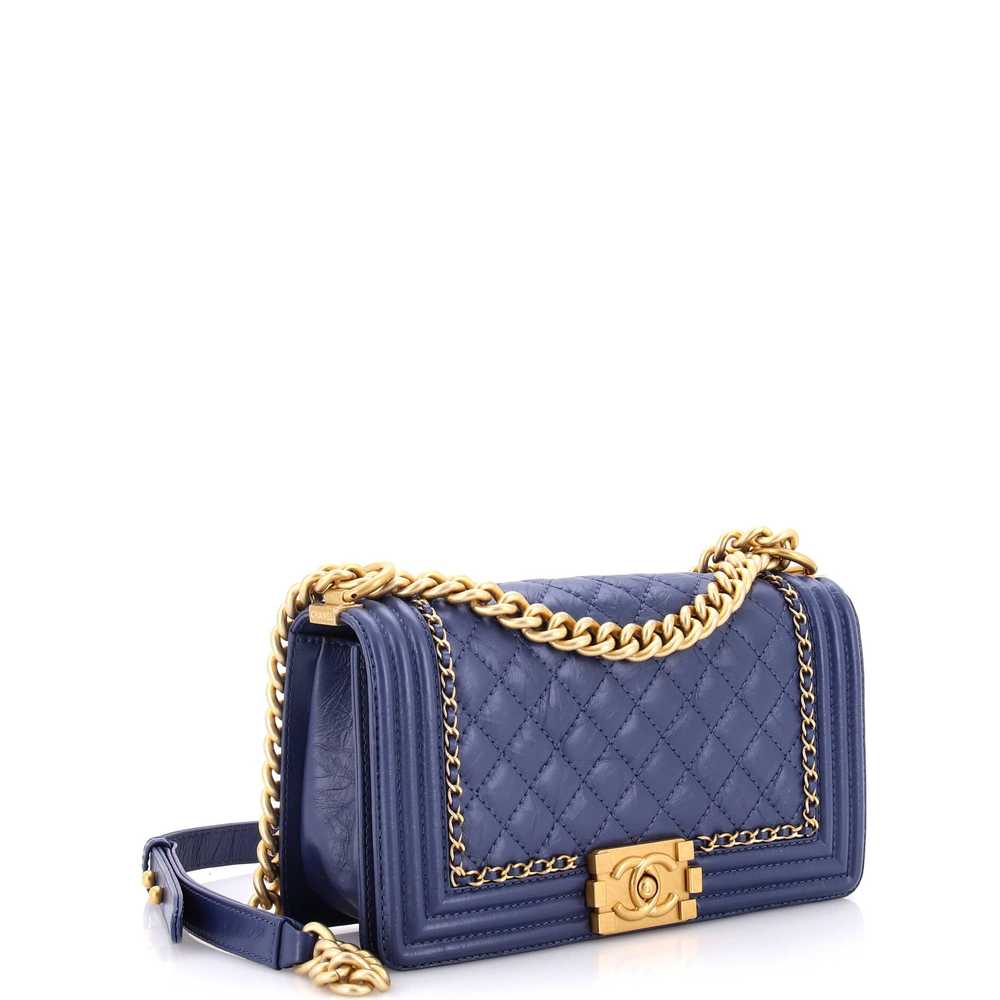 CHANEL Jacket Boy Flap Bag Quilted Aged Calfskin … - image 3