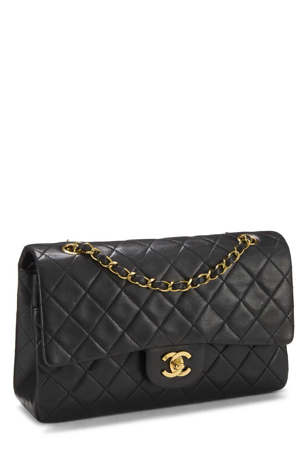 Black Quilted Lambskin Classic Double Flap Medium… - image 2